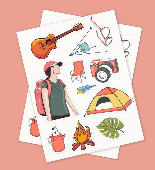 Camping Adventure Sticker Sheet