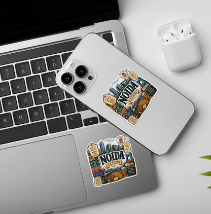 Noida - Indian City Laptop / Phone Stickers
