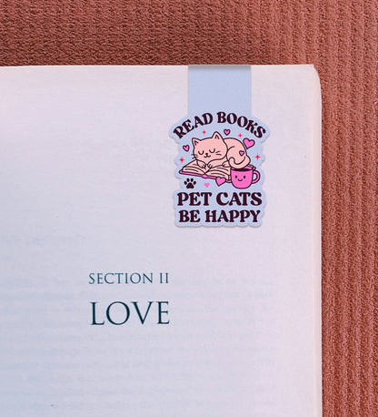 Magnetic Bookmark - Read Books Pet Cats